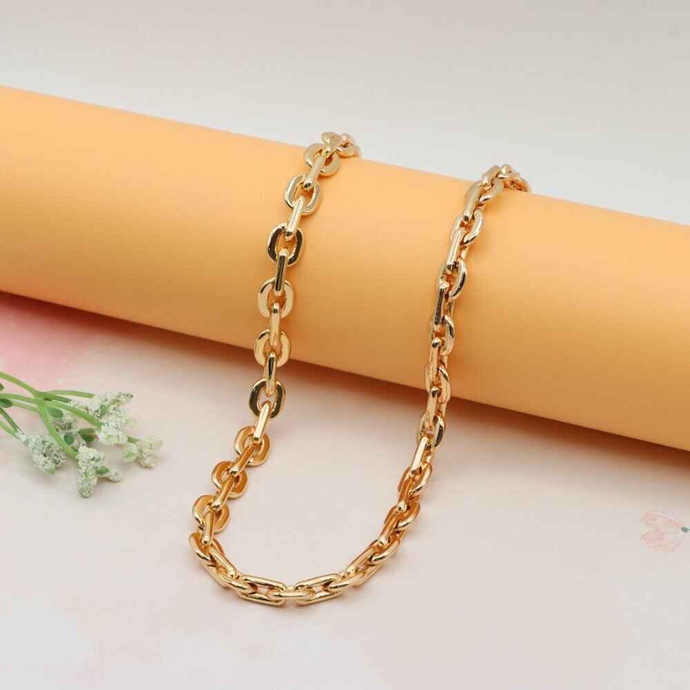 Bold Link Chain Rose Gold Necklace with Lobster Clasp, XPNL0228 - Picture 6 of 12